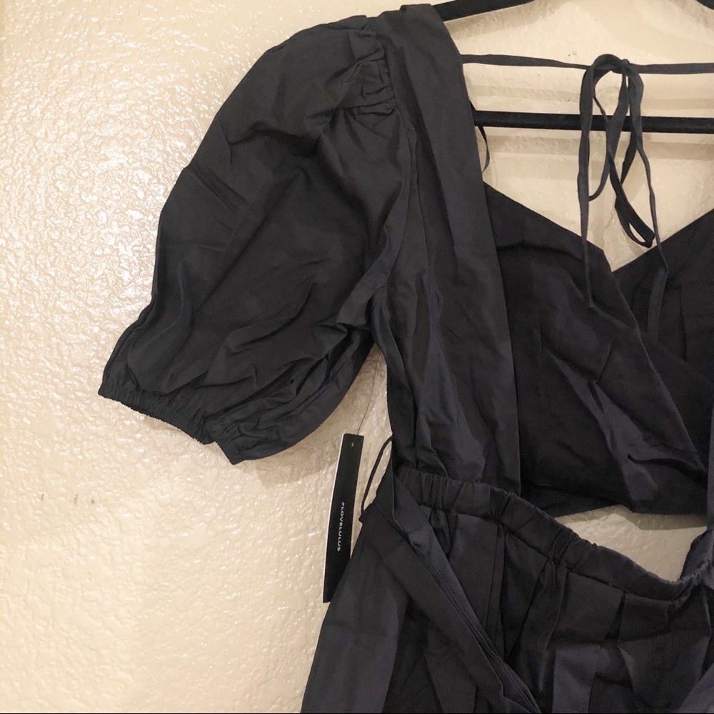 Lulus Crisscross Black Puff Sleeve Backless Dress - Picture 10 of 12